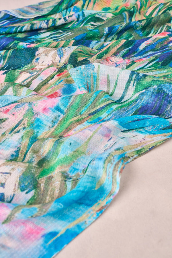Palm Leaves Scarf - Multicolour
