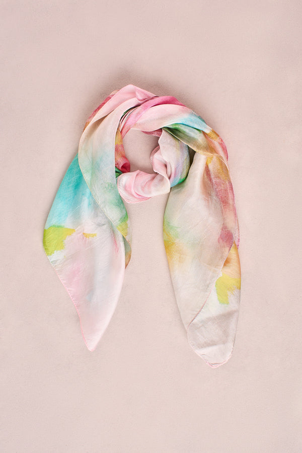 Abstract Painterly Scarf - Multicolour