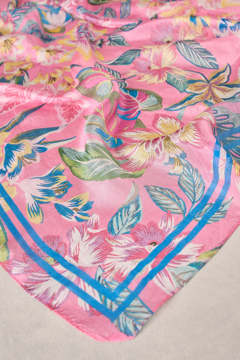 Tropical Floral Scarf - Multicolour