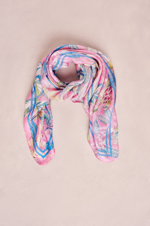 Tropical Floral Scarf - Multicolour