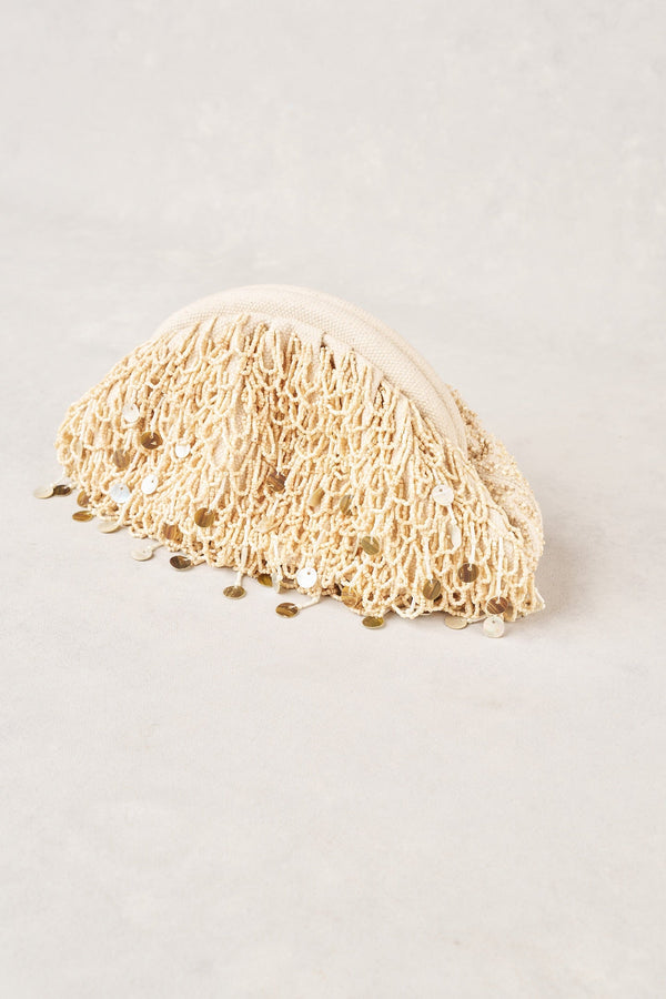 Shell Bead Clutch - Natural
