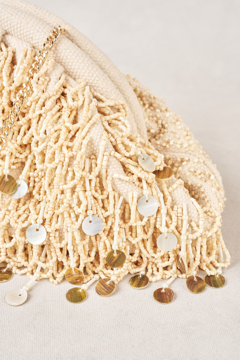 Shell Bead Clutch - Natural