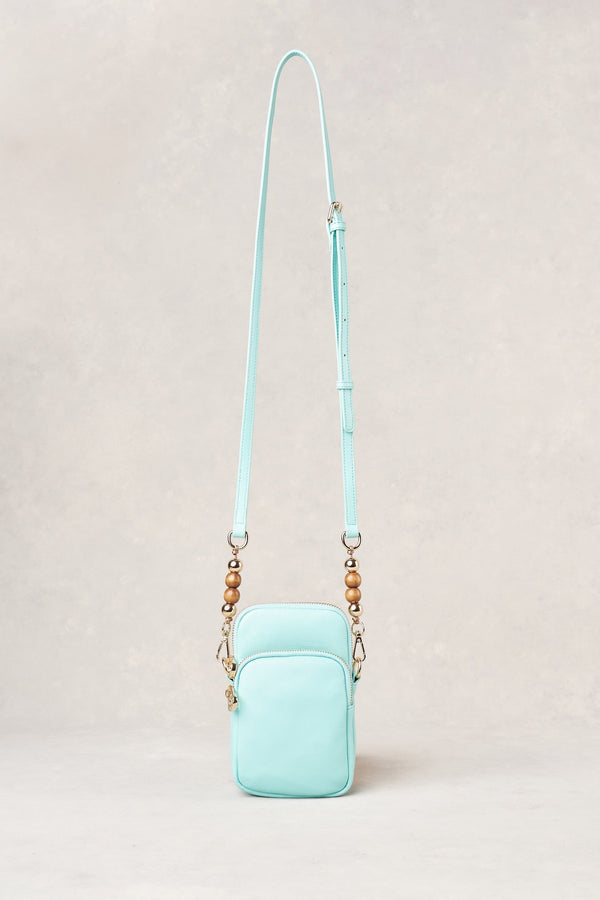 Wooden Bead Phone Bag - Teal