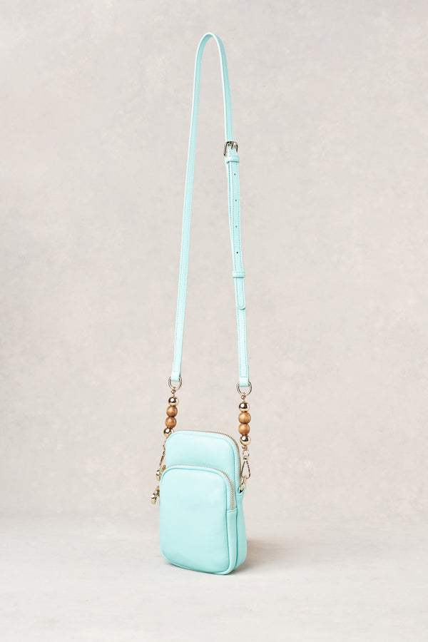 Wooden Bead Phone Bag - Teal