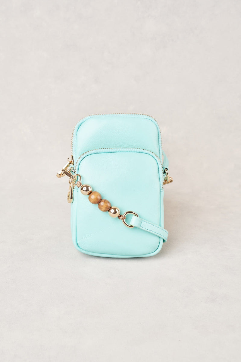 Wooden Bead Phone Bag - Teal