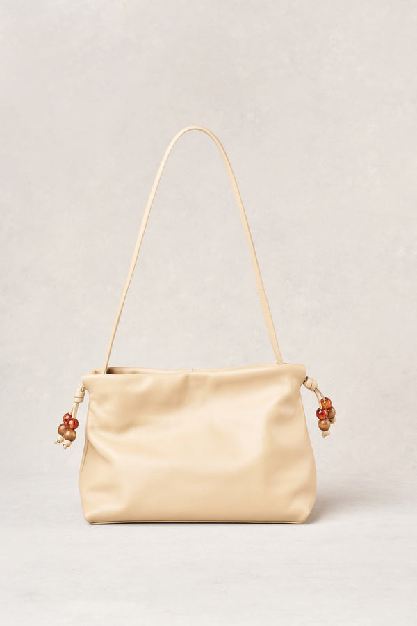 Wooden Bead Bag - Vanilla