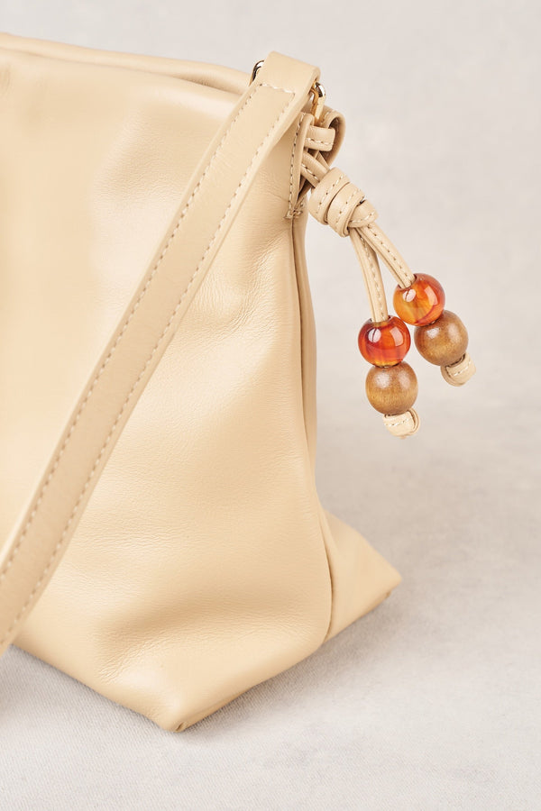 Wooden Bead Bag - Vanilla