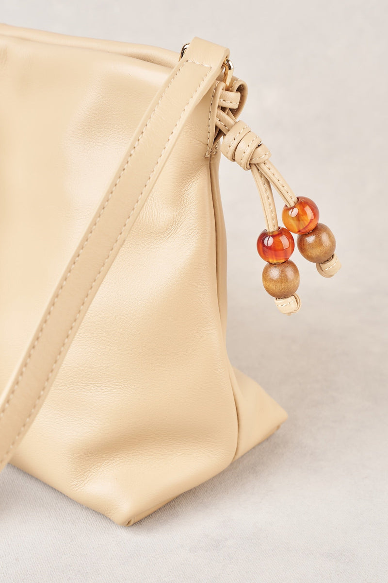 Wooden Bead Bag - Vanilla