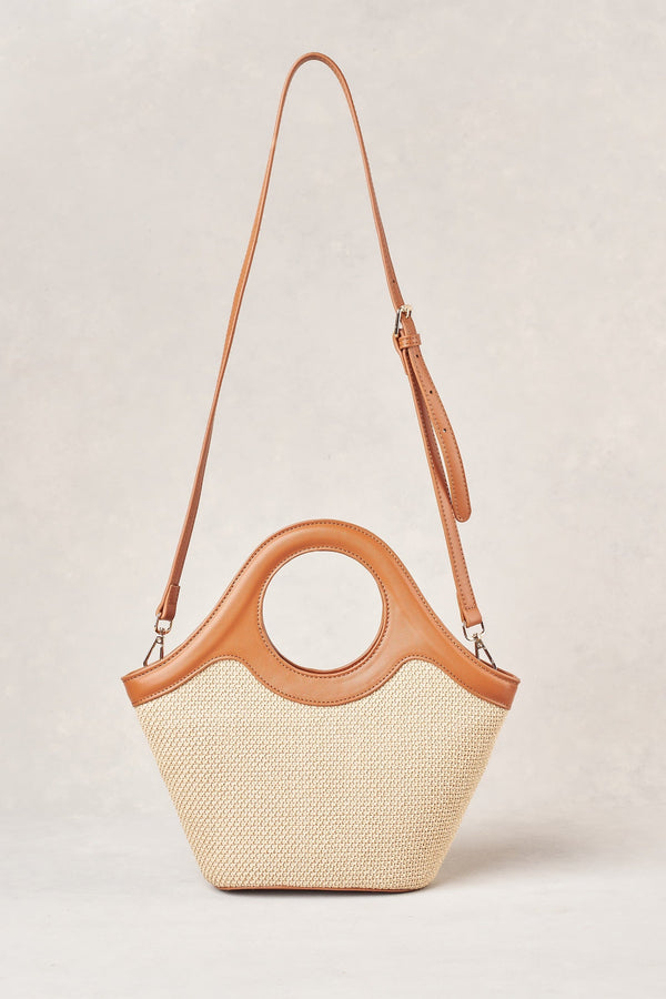 Contrasting Trim Crossbody Bag - Tan