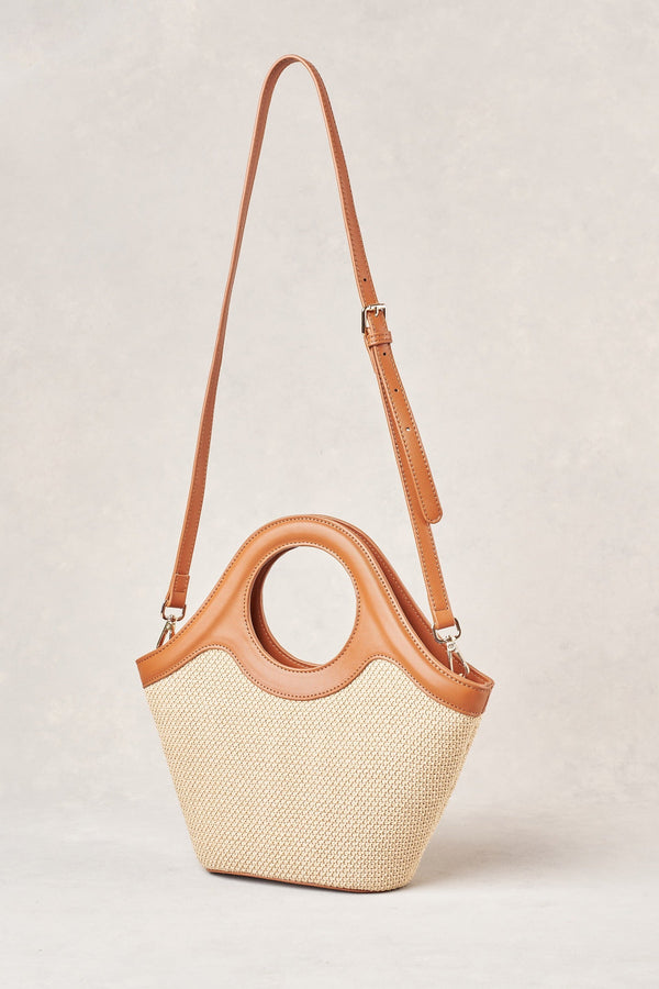 Contrasting Trim Crossbody Bag - Tan
