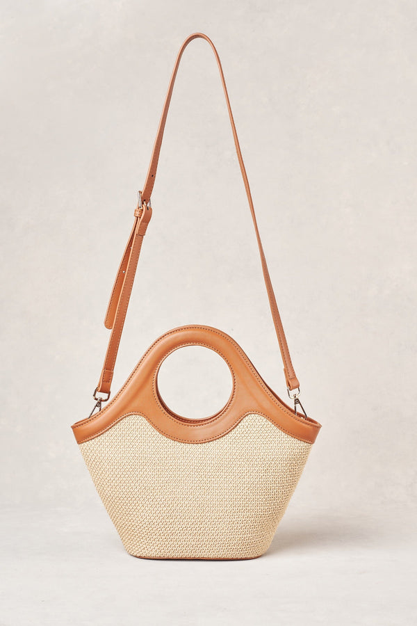 Contrasting Trim Crossbody Bag - Tan