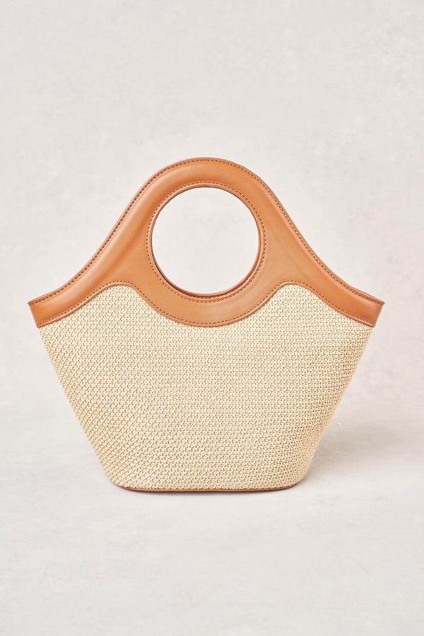 Contrasting Trim Crossbody Bag - Tan