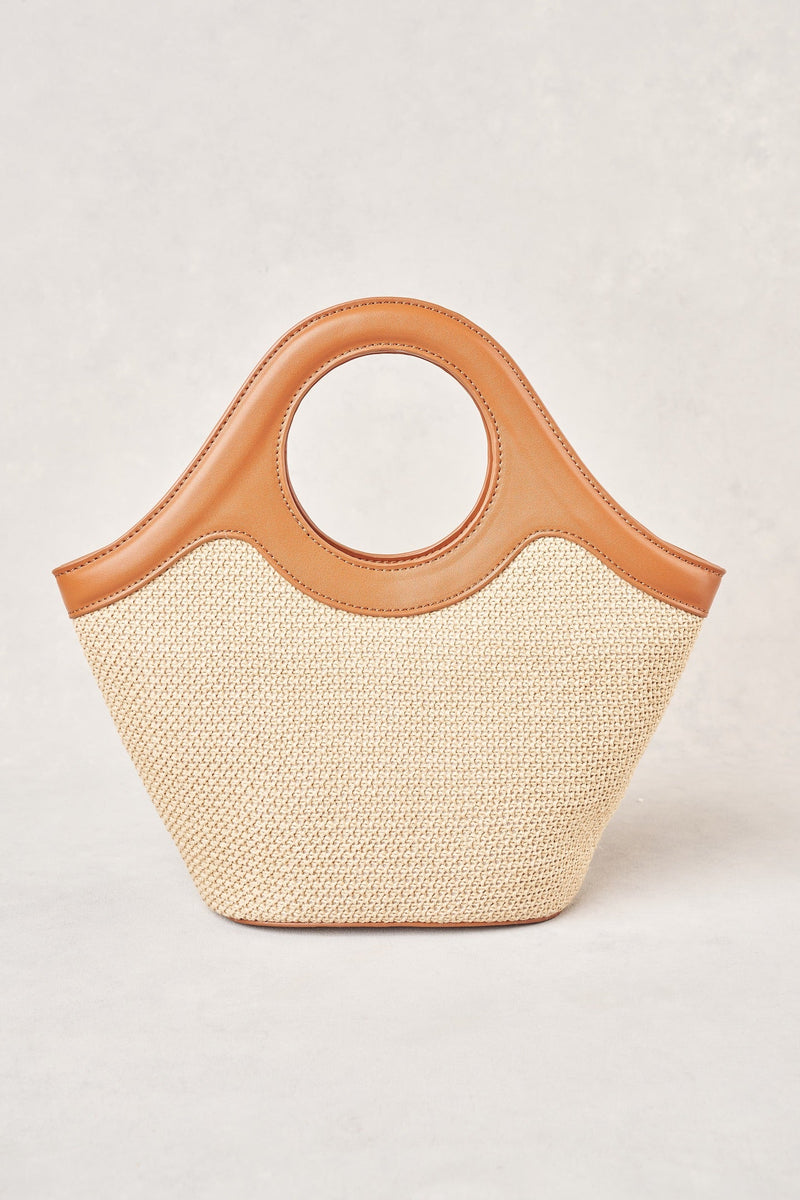 Contrasting Trim Crossbody Bag - Tan