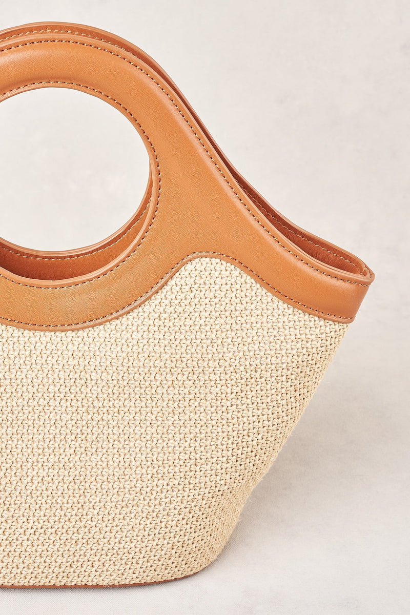 Contrasting Trim Crossbody Bag - Tan