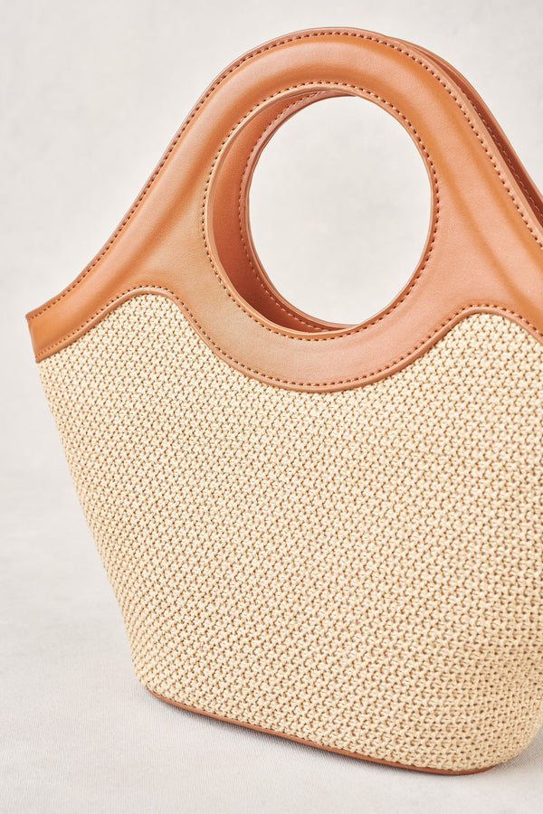 Contrasting Trim Crossbody Bag - Tan
