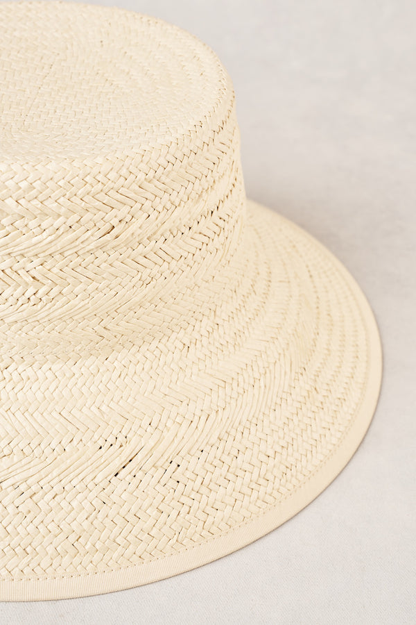 Straw Bucket Hat - Natural