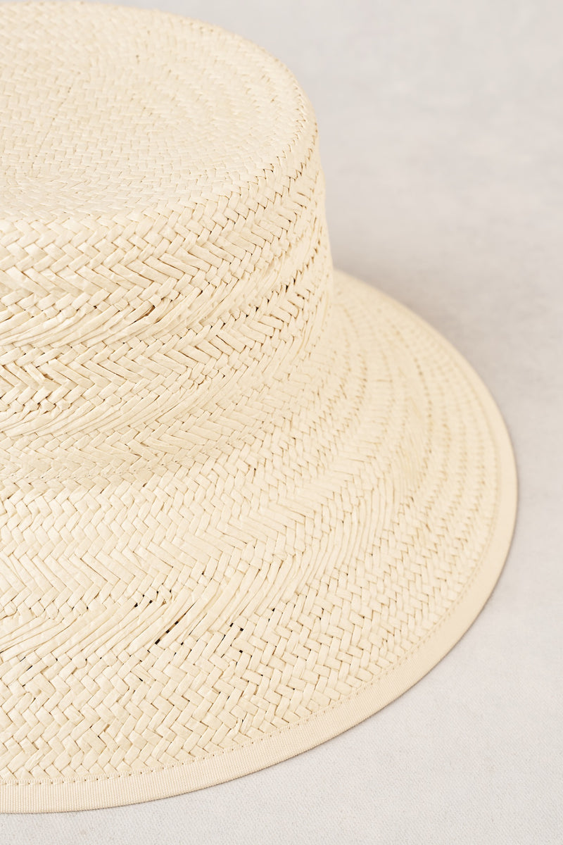 Straw Bucket Hat - Natural