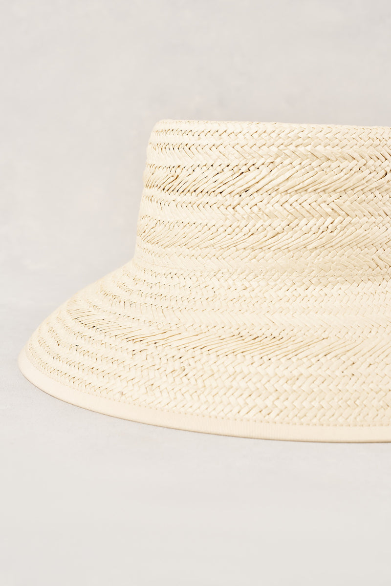 Straw Bucket Hat - Natural