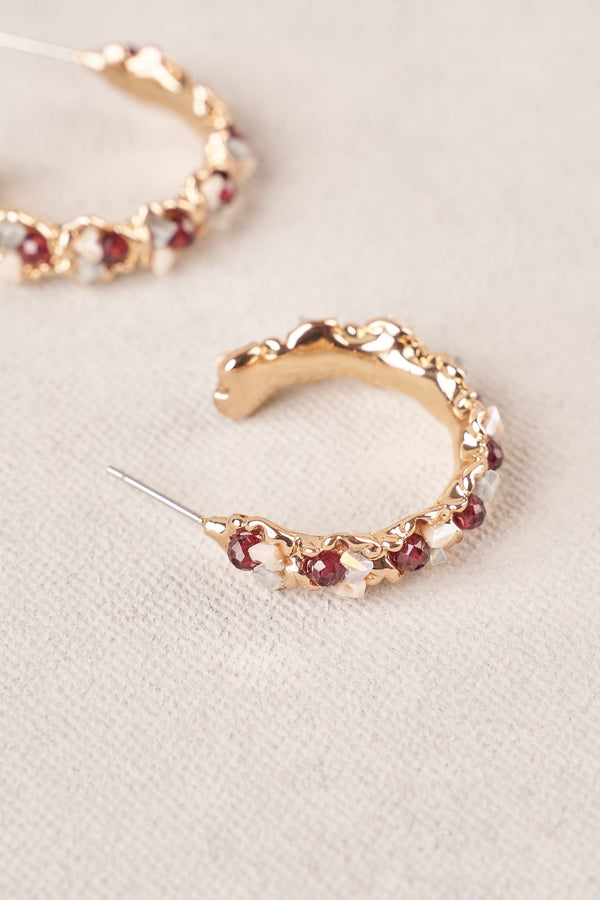 Multi Bead Hoops - Multicolour
