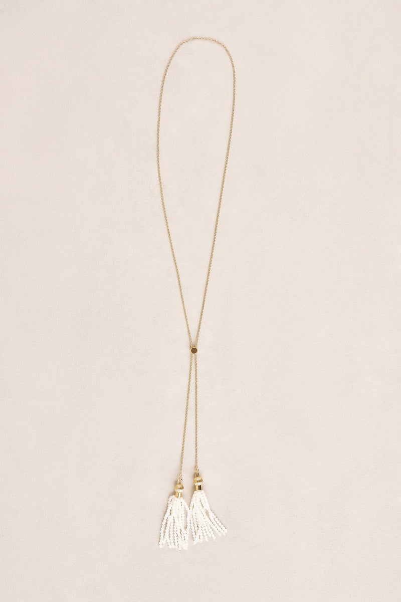 Long Tassel Necklace - Gold