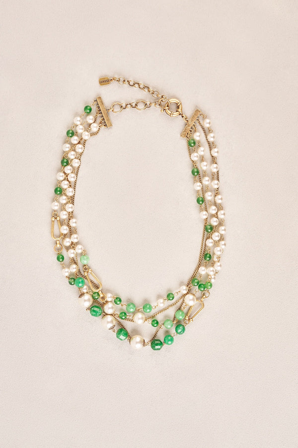 Multi Mix Bead Necklace - Green