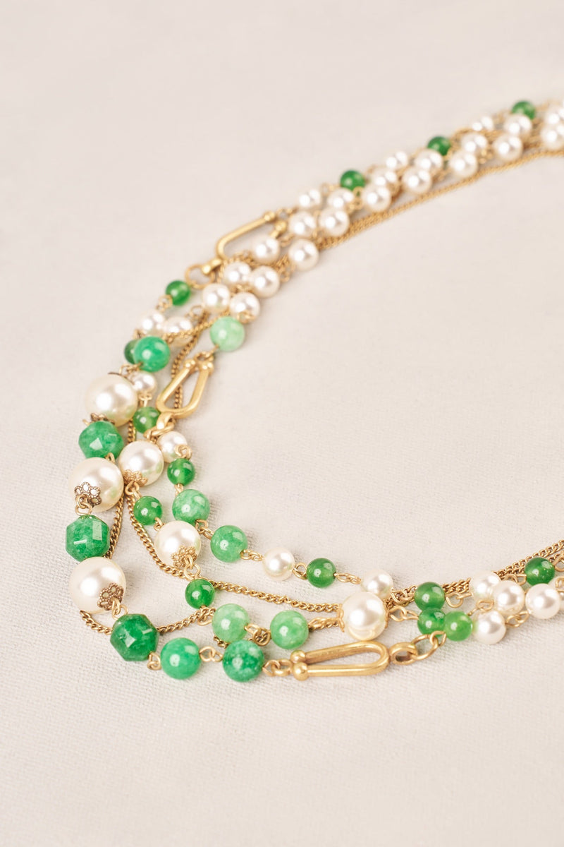 Multi Mix Bead Necklace - Green