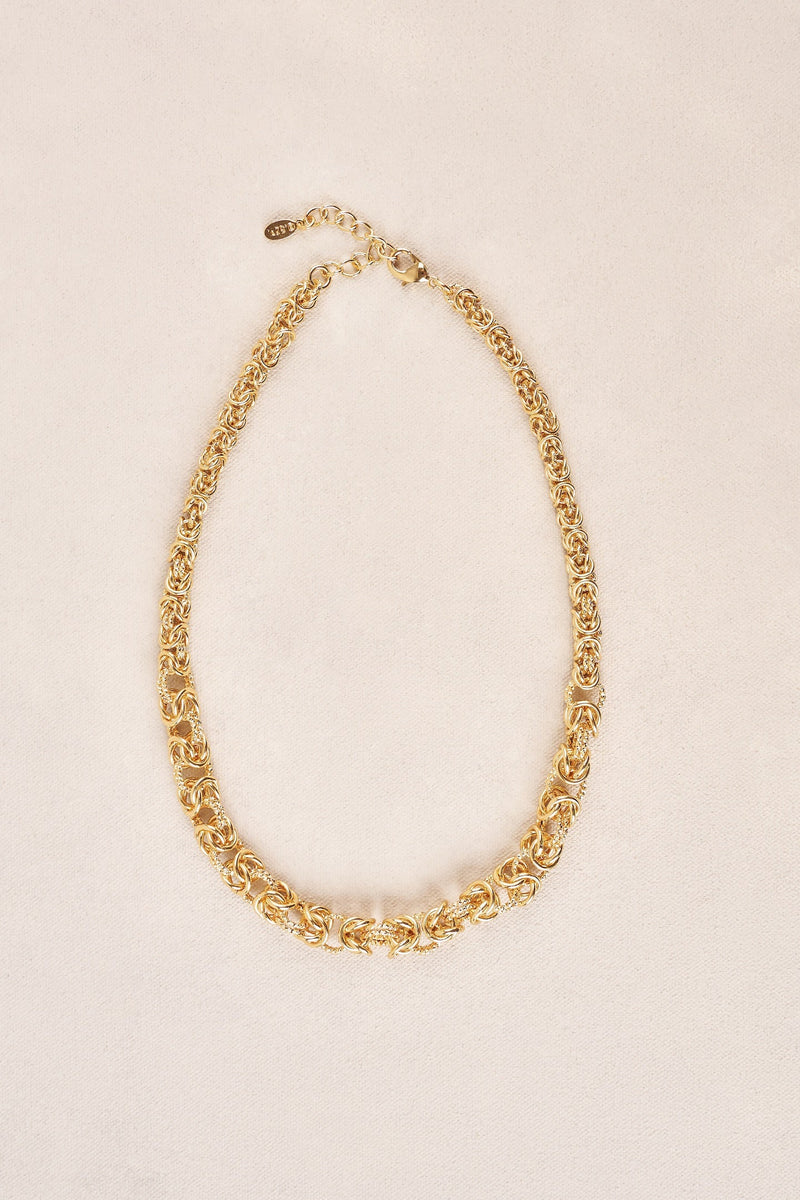 Mixed Link Chain Necklace - Gold