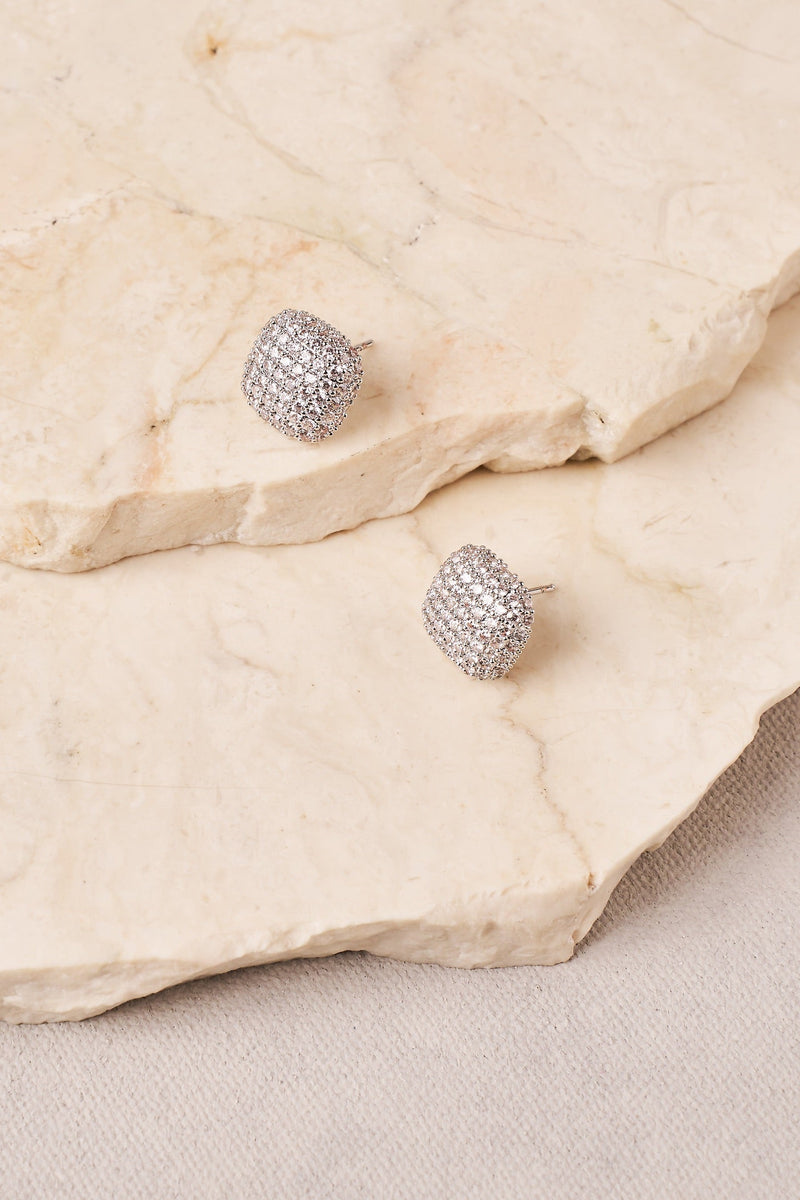 Pavé Earrings - Silver