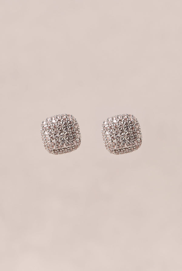 Pavé Earrings - Silver
