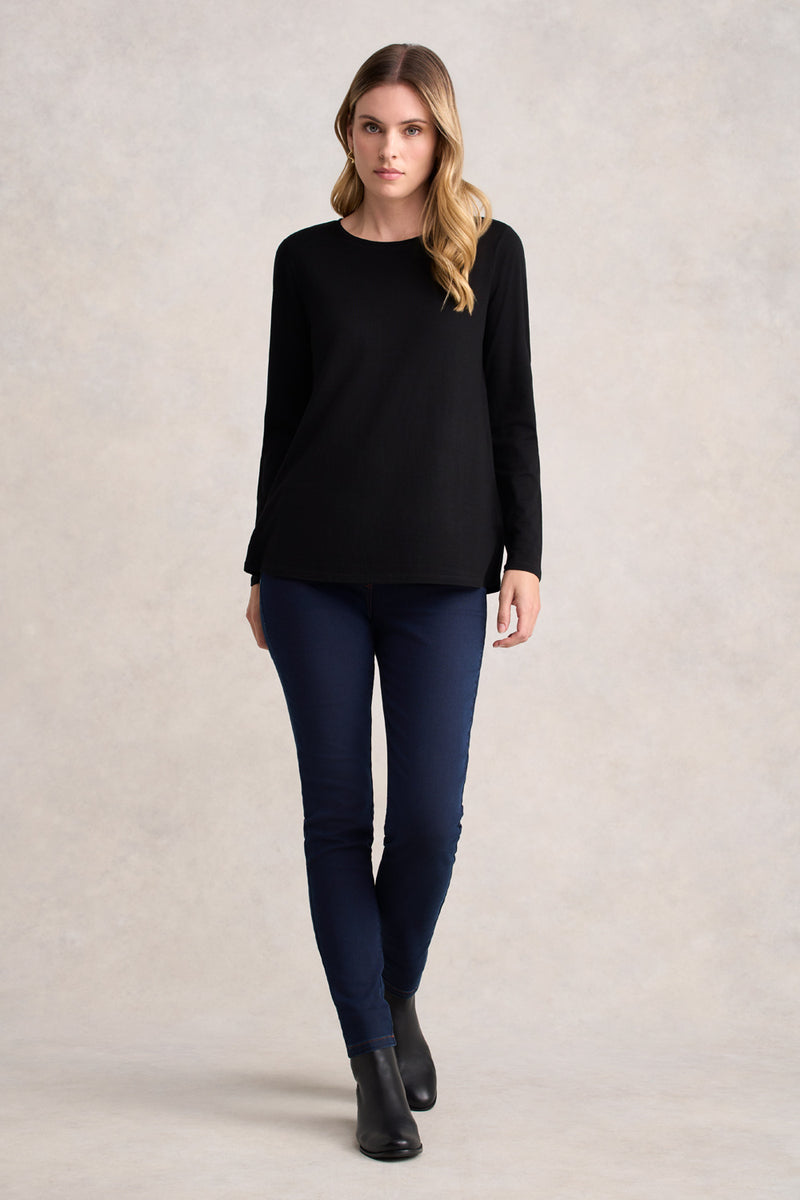 Wool Jersey Tee - Black