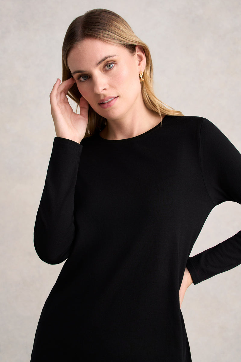 Wool Jersey Tee - Black