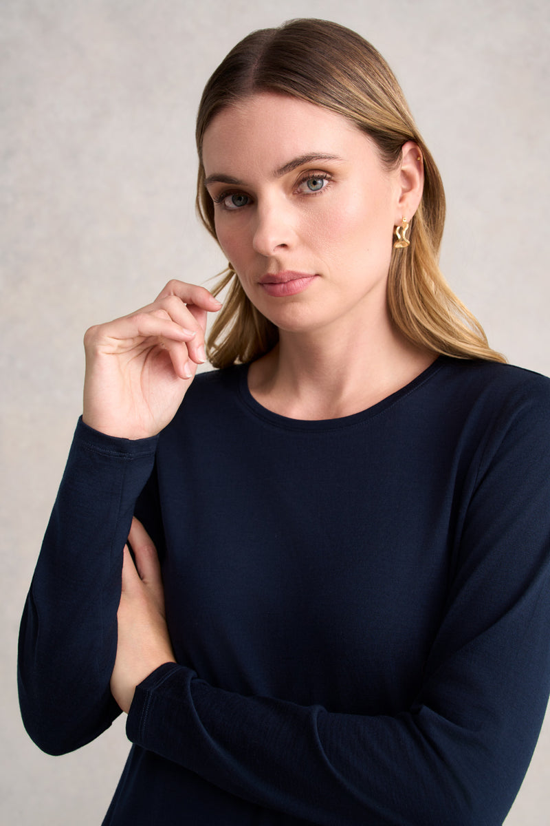 Wool Jersey Tee - Ink