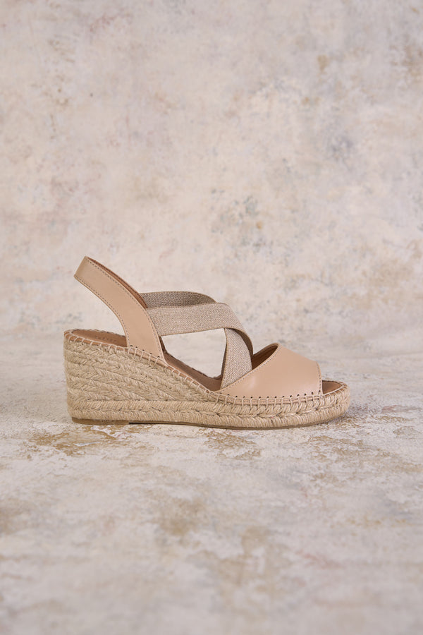 Belle Metallic Strap Espadrille