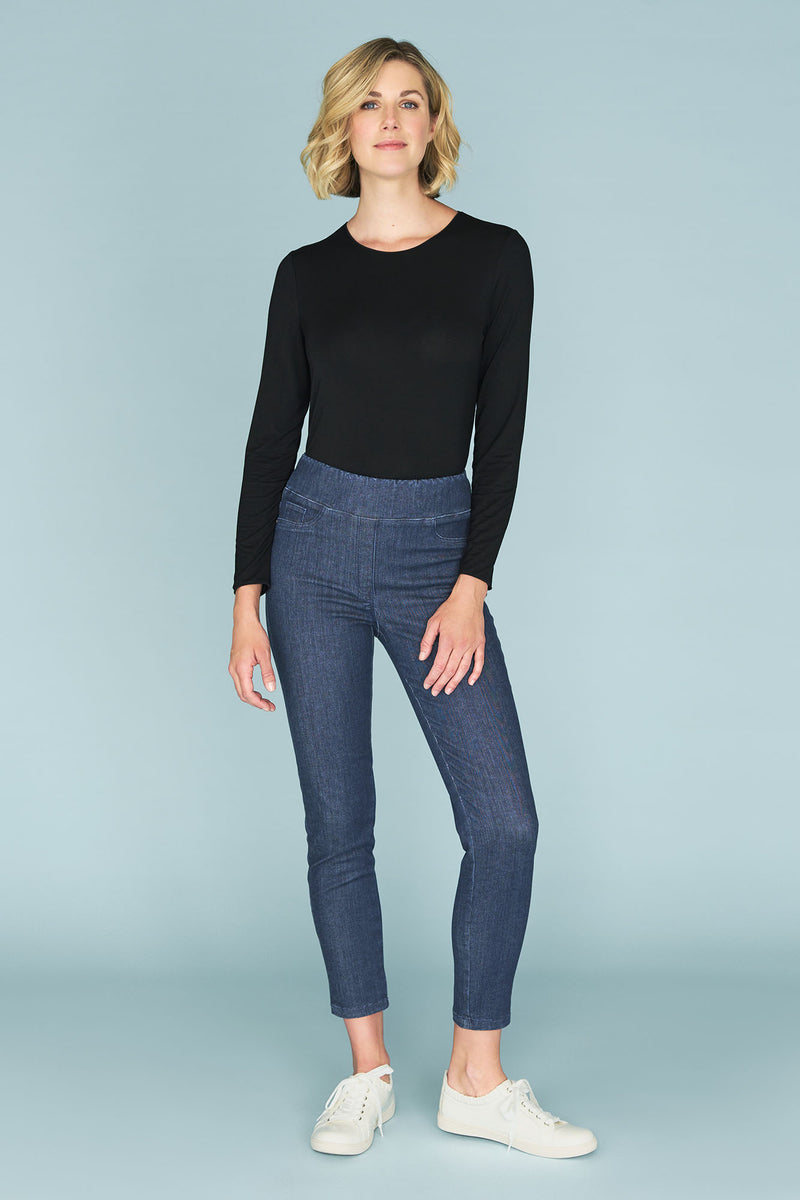 Bengajean Ankle Length Skinny Leg - Indigo Rinse