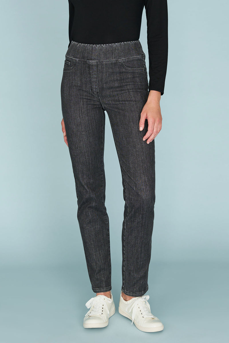 Bengajean Full Length Straight Leg - Deep Grey