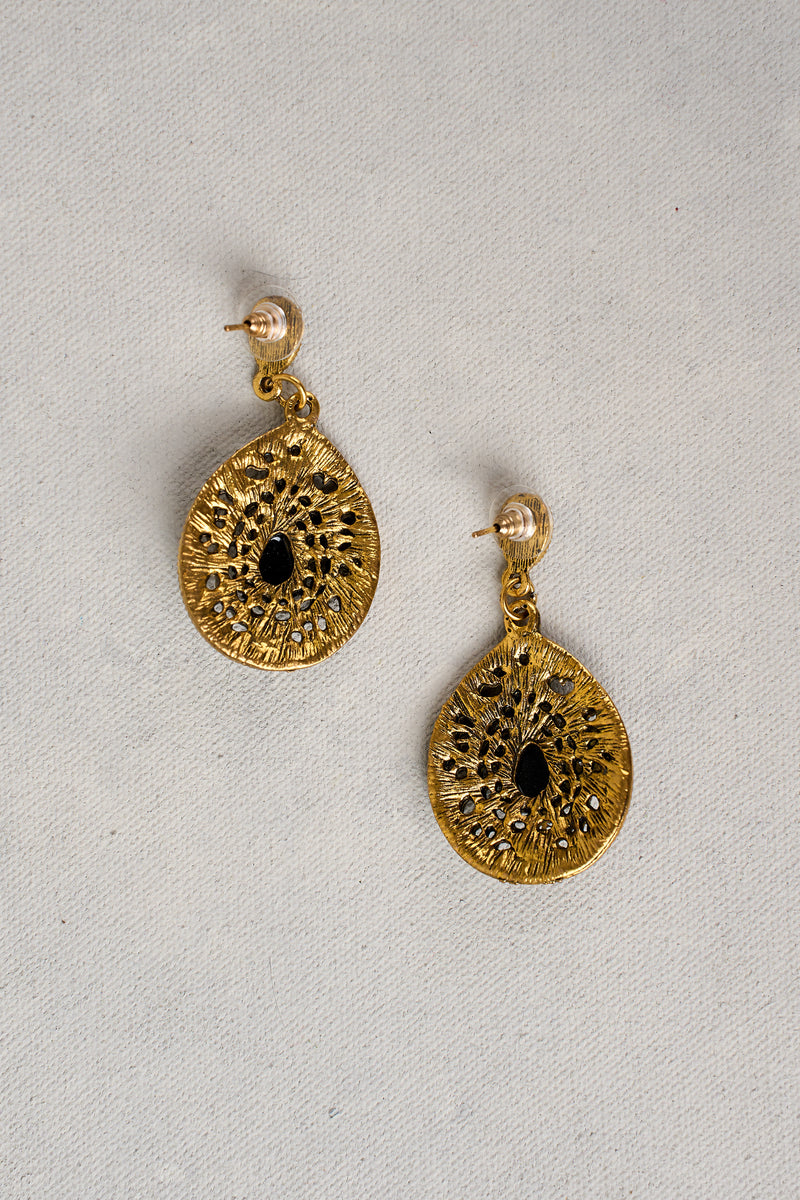 Black Halo Earrings - black