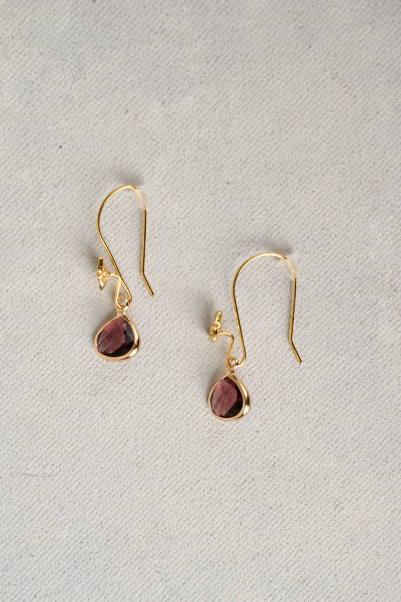 Bloom Drop Earrings - Plum