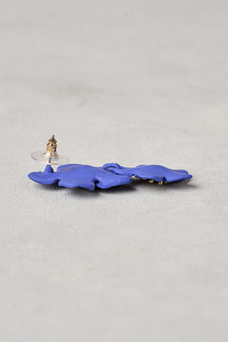 Blue Floral Earrings