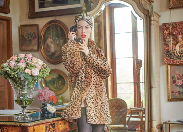 Sunday Life feature, leopard print dressing, leopard faux fur coat