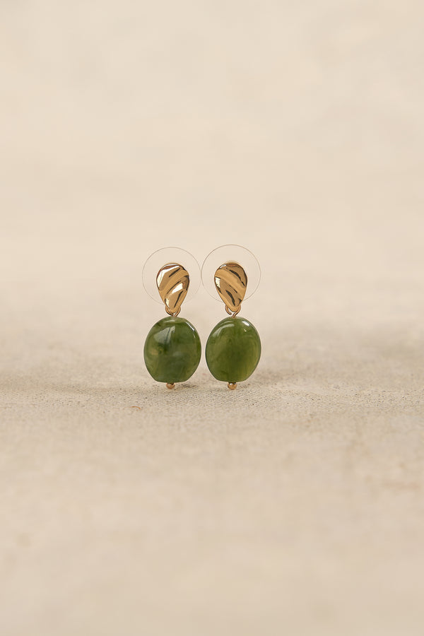 Olive Drop Earrings