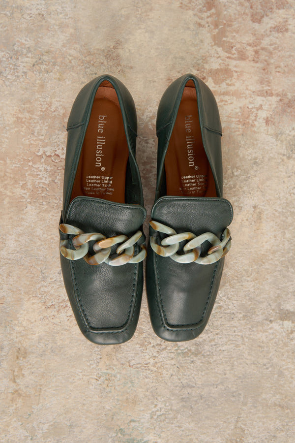 Forest Resin Chain Loafer