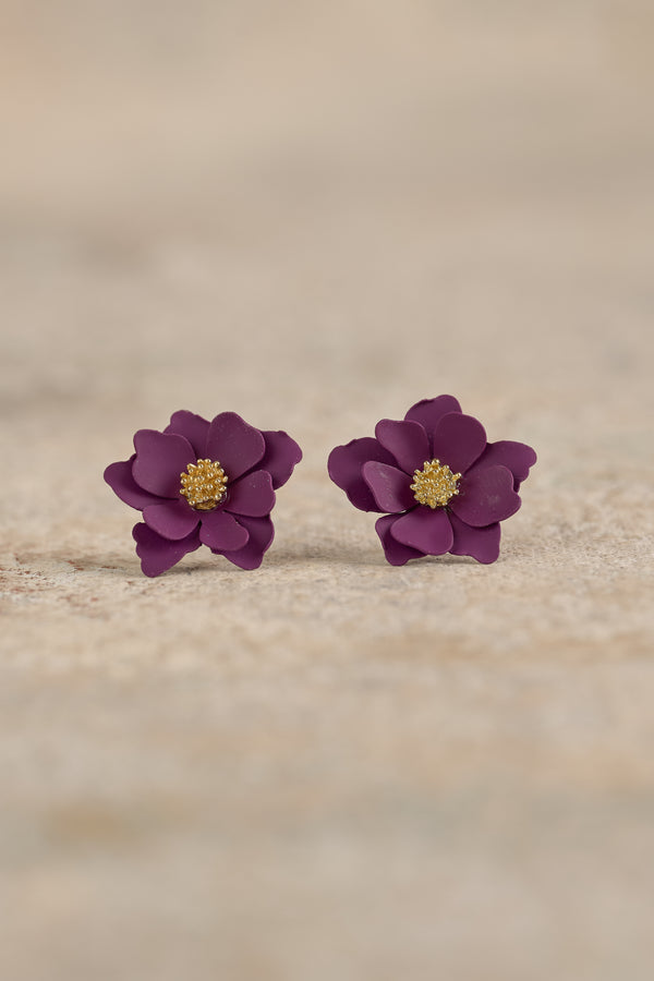 Plum Flower Earrings