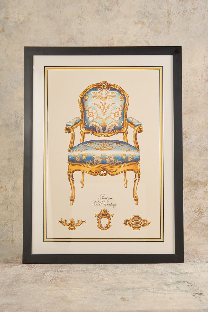 Baroque Eighteen Chaise Framed Print