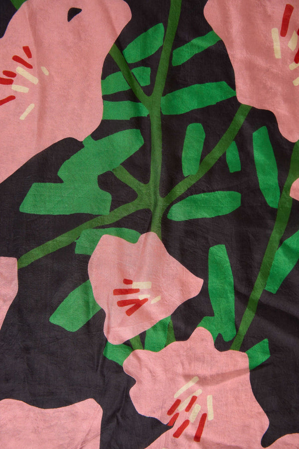 Flower Bed Silk Scarf