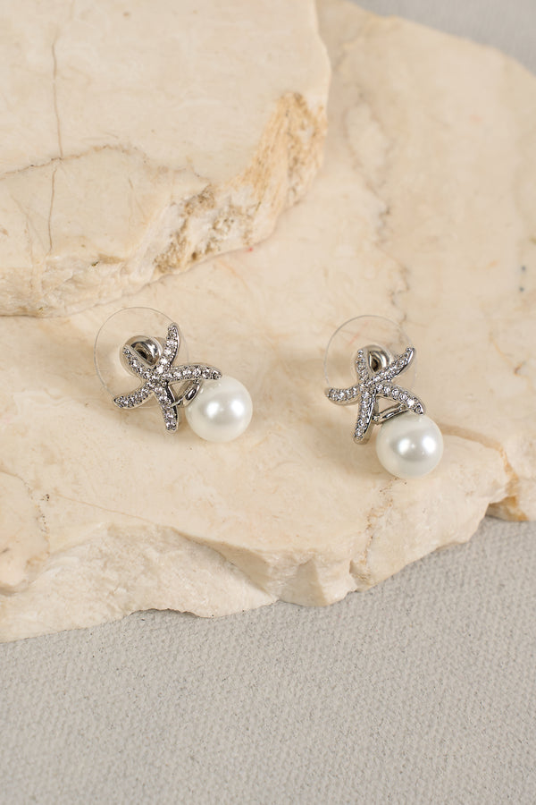 STARFISH STUD EARRINGS - SILVER