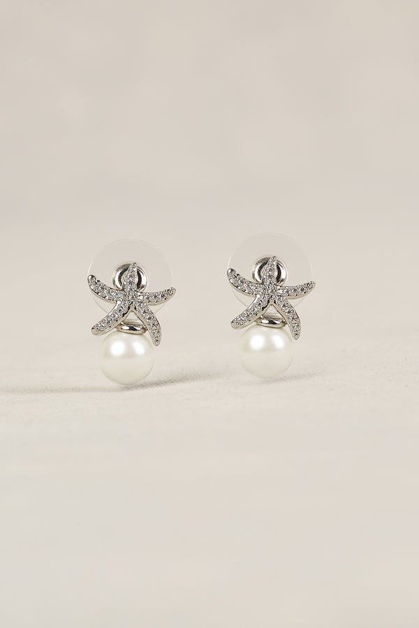 STARFISH STUD EARRINGS - SILVER