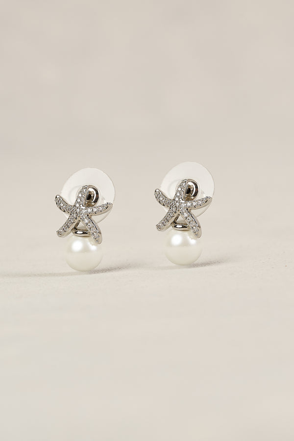 STARFISH STUD EARRINGS - SILVER