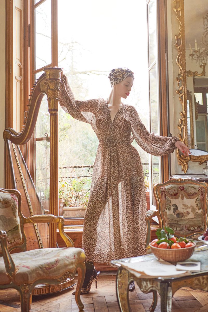 Sunday Life feature, leopard print dressing, leopard faux fur coat