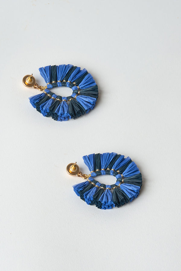 Blue Fray Earrings