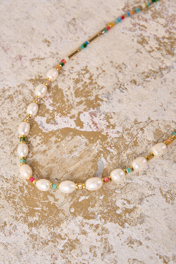 Calypso Pearl Beaded Necklace